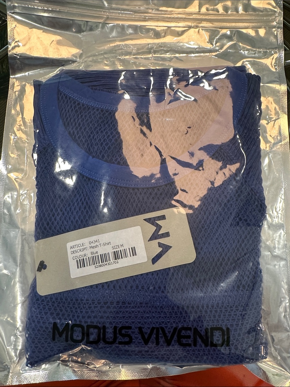 NWT Modus Vivendi Men’s Navy Mesh Short Sleeve T-Shirt